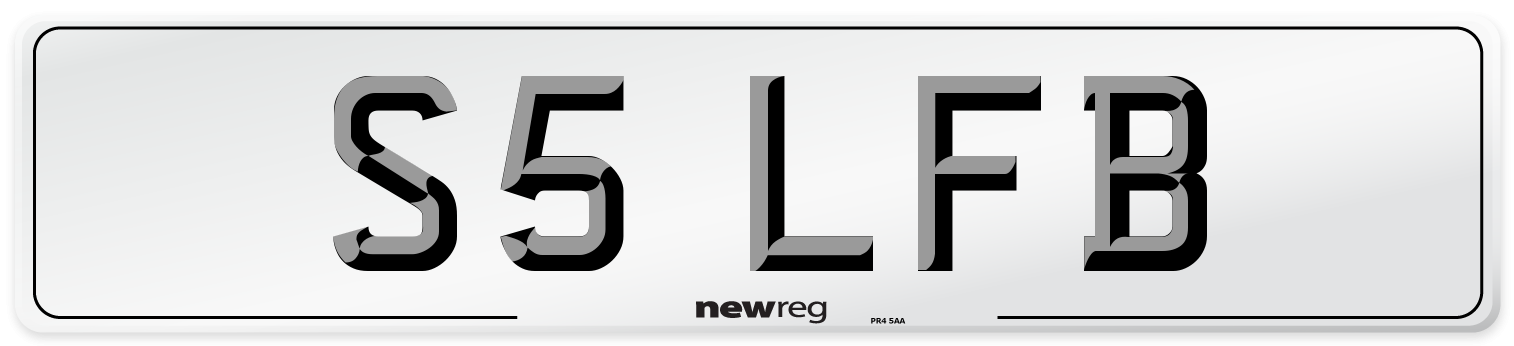 S5 LFB Number Plate from New Reg